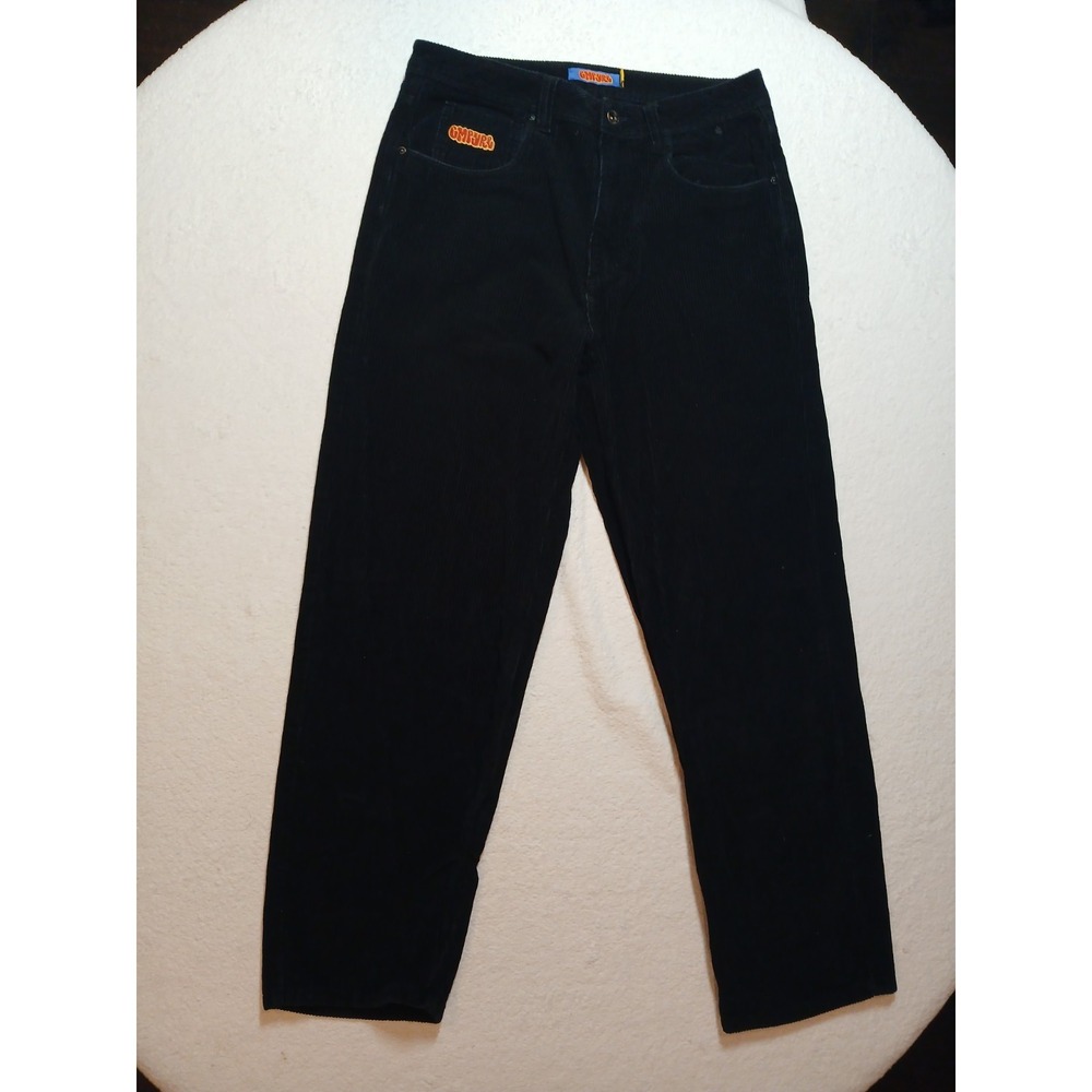 Empyre Corduroy Pants‎ Mens Black Baggy Relax Skateboarding Grunge Size 32x30